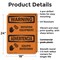 Signmission Rotating Equipment With Symbol Bilingual OSHA Warning Sign, Plastic, 18in W x 24in L, 2PK OS-2PACK-WS-P-1824-L-12829 - alternate 5